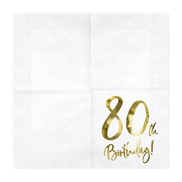 Servietten 80. Geburtstag 