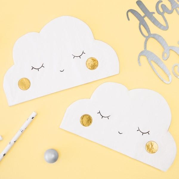 Servietten Wolke mit Gesicht