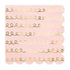 Servietten rosa mit Luftschlangen gold