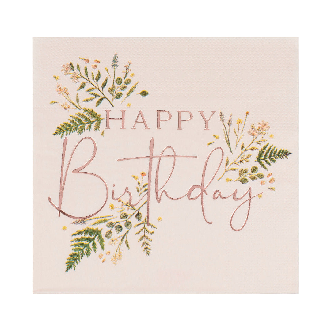 Servietten Geburtstag mit Spruch Happy Birthday