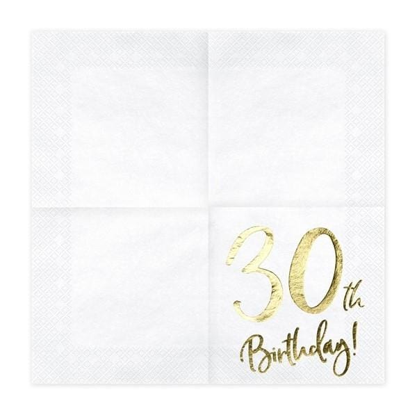 Servietten 30. Geburtstag