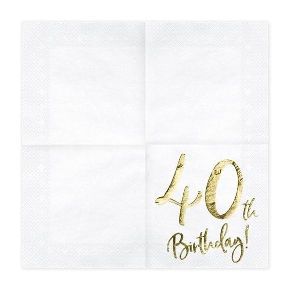 Servietten 40. Geburtstag