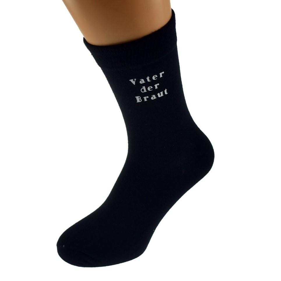 Hochzeit Socken Vater der Braut  in schwarz