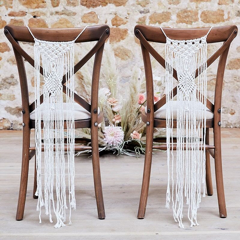 Makramee Stuhl / Wandbehang (2 Stück) – Ja-Hochzeitsshop