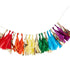 Regenbogen Tassel Girlande Kreppband und Goldfolie