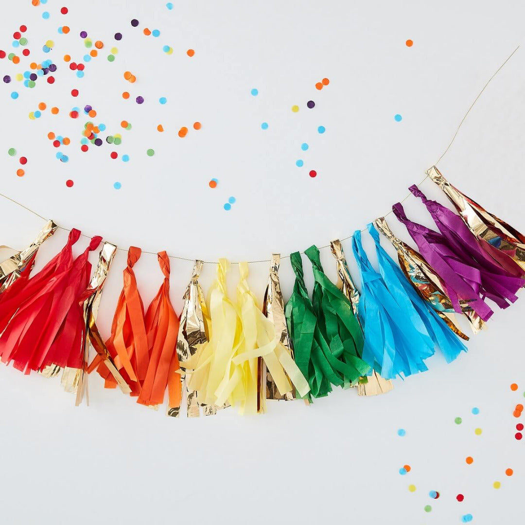 Regenbogen Tassel Girlande