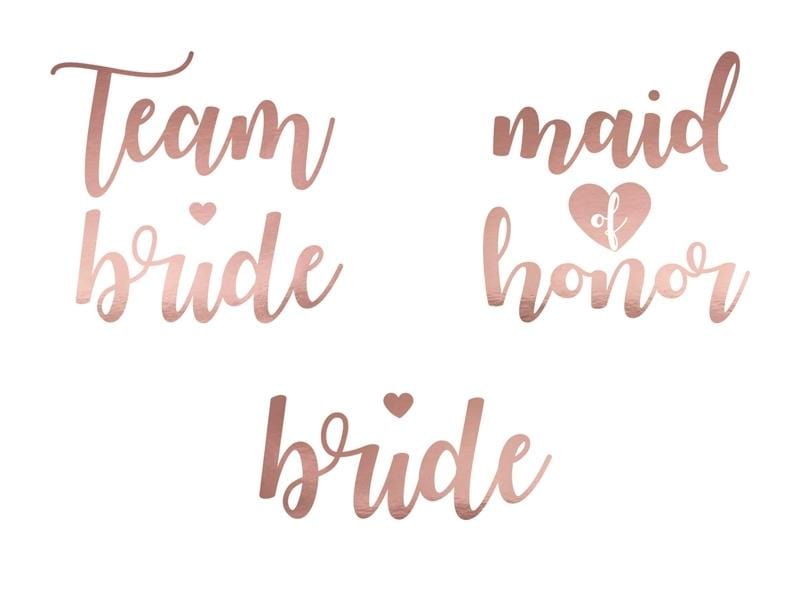 Tattoo Set Team Bride rosegold