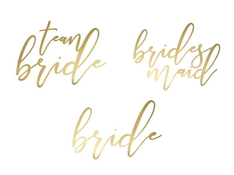 Tattoo Set Team Bride gold