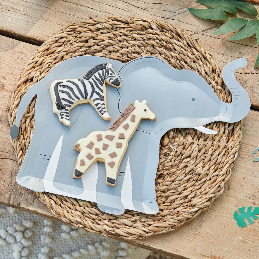 Papp Teller Elefant fuer Dschungel Motto Party