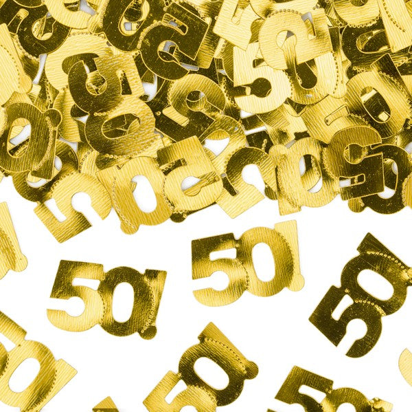 Tischkonfetti gold 50 Geburtstag