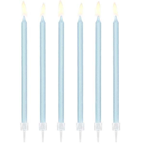 Tortenkerzen extra lang hellblau