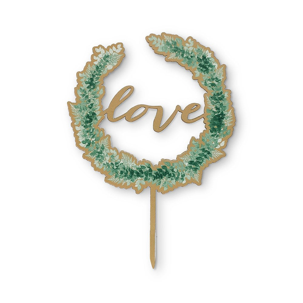 Holz Tortenstecker love Eukalyptus