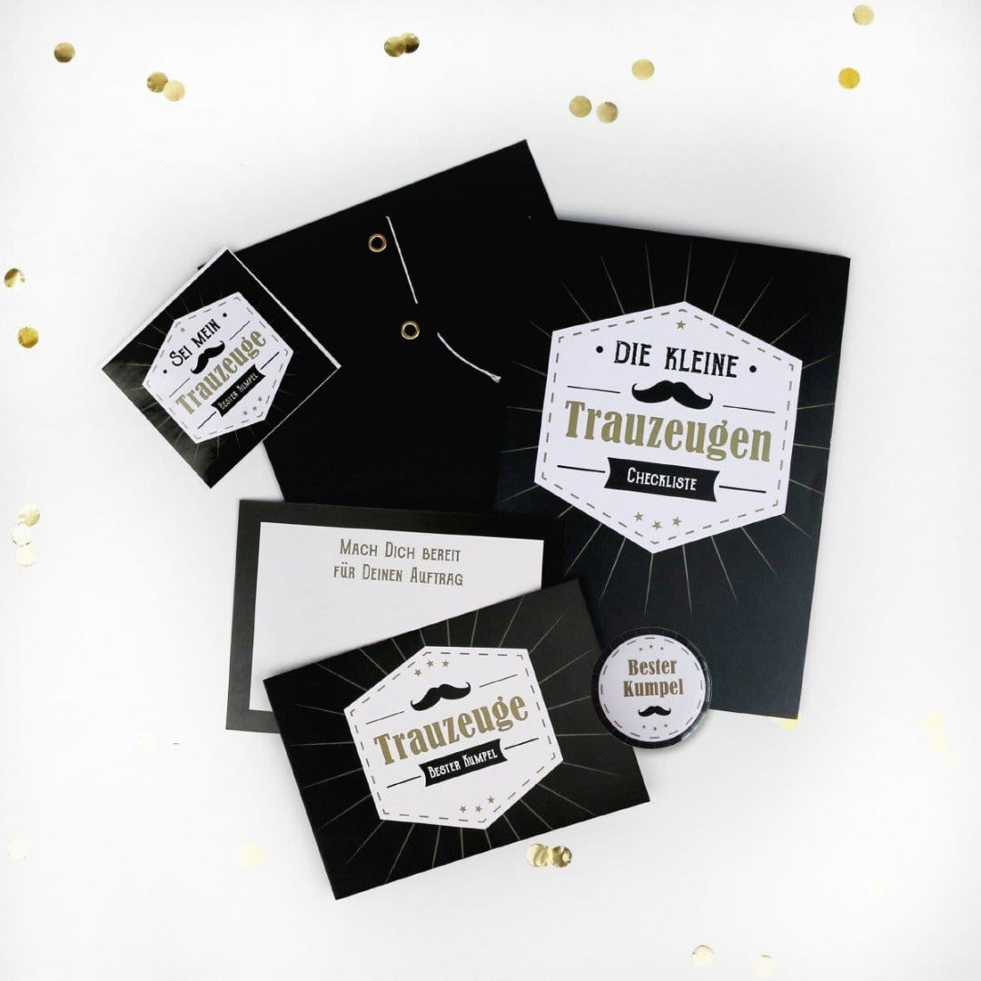Trauzeuge Geschenk Set Postkarte mit Checkliste