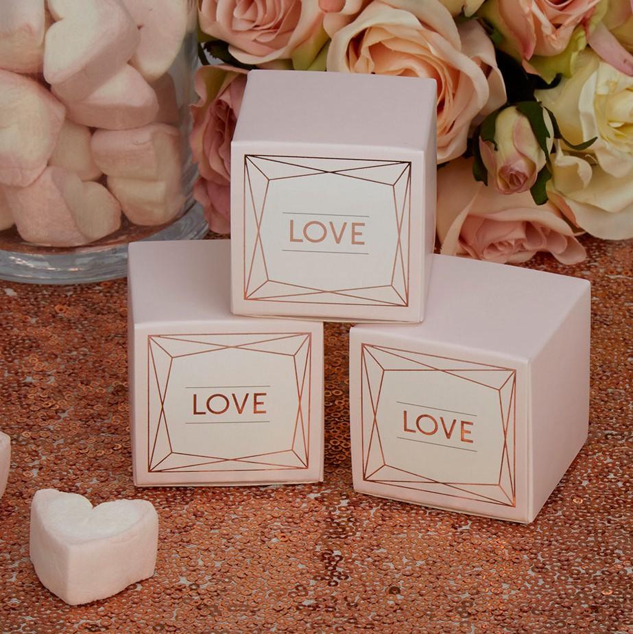 Verpackung Love rosegold