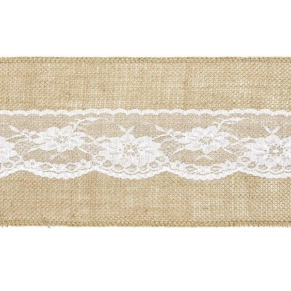 Tischläufer Stuhlschleife Vintage mit Spitze