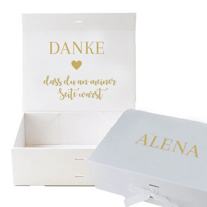 Personalisierte Geschenkbox - Danke dass du heute an meiner Seite bist