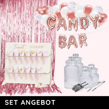 KOMPLETTSET ANGEBOT Candy Bar Deko Set - L  (62-teilig)