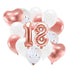 Ballon Deko Set 18. Geburtstag rosegold (14 Stück)