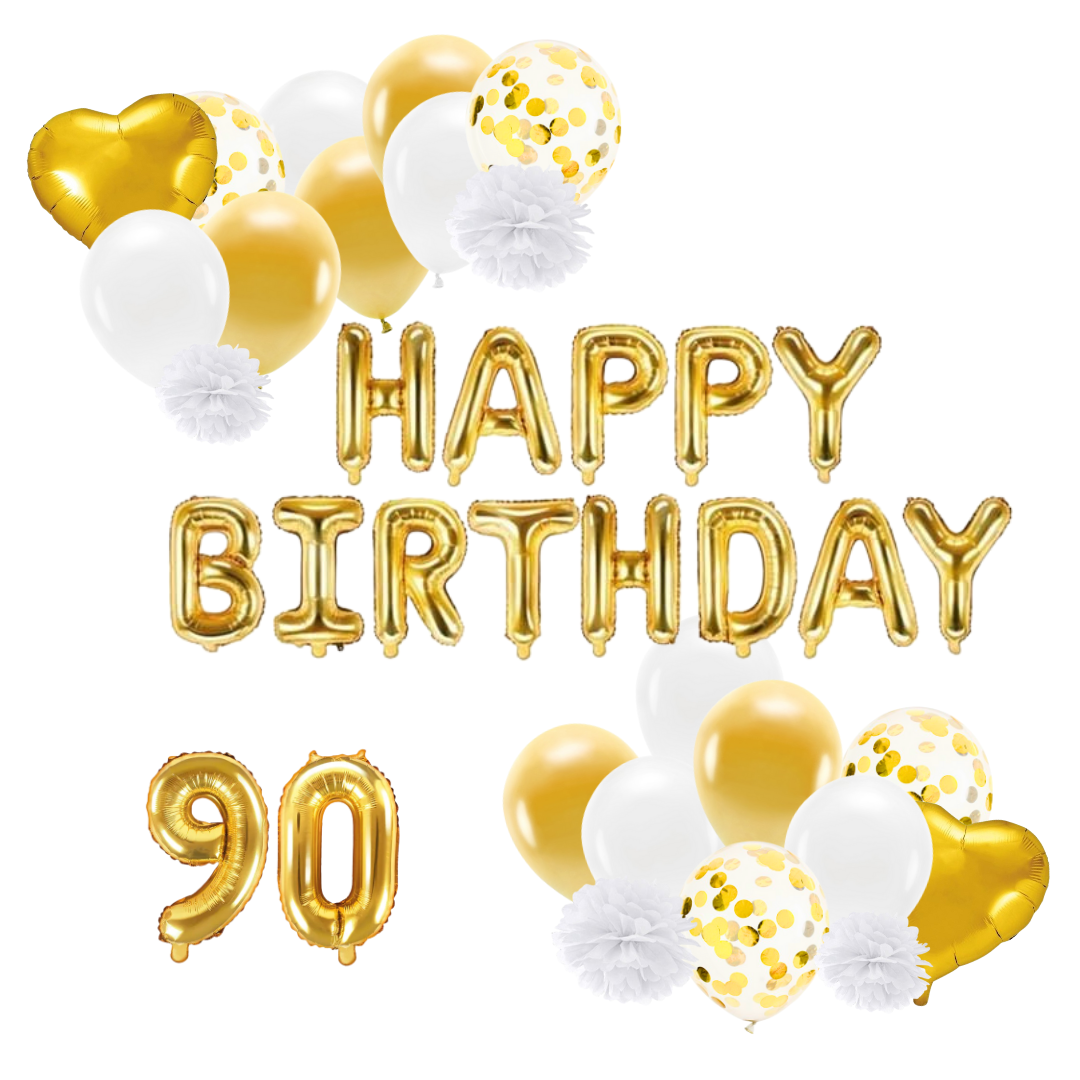 90-geburtstagsdeko-gold-gross-raum