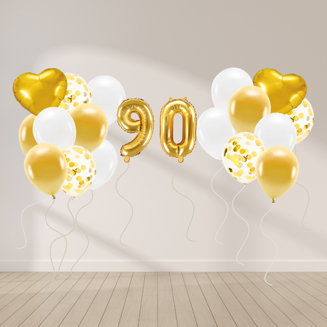 90-geburtstagsdeko-gold