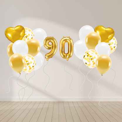 90-geburtstagsdeko-gold