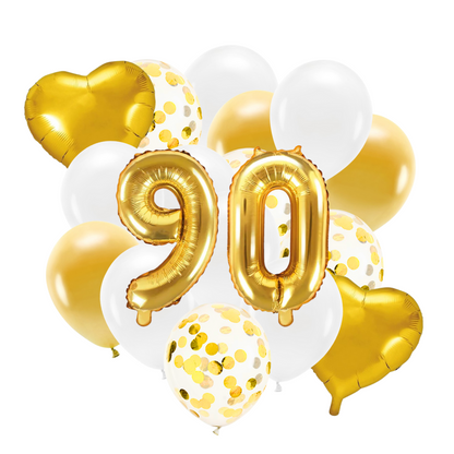 90-geburtstagsdeko-gold