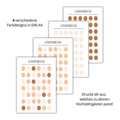 Gästebuch Poster Gesichter zeichnen (Sofort-Download)