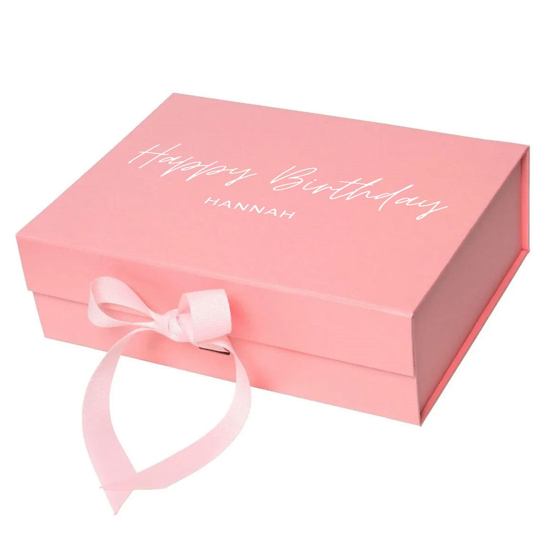 geschenkbox geburtstag personalisiert mit name rosa