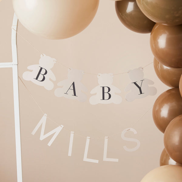 Babyparty Girlande Bär personalisierbar