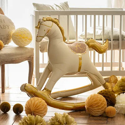 XL Folienballon Babyparty Schaukelpferd