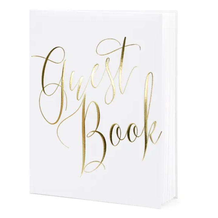 Gästebuch mit Schriftzug metallic
