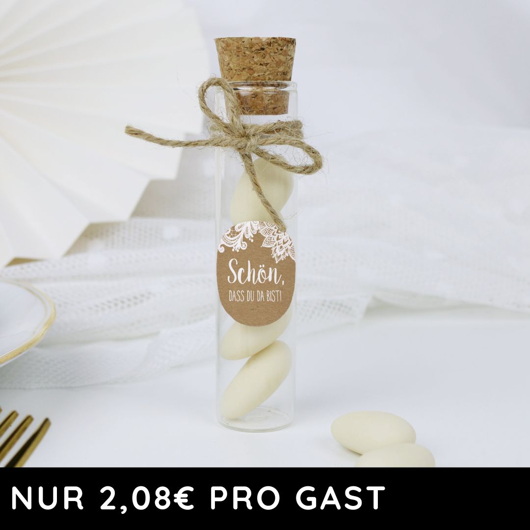 gastgeschenk zur hochzeit italienische mandeln mit 5 hochzeitsmandeln