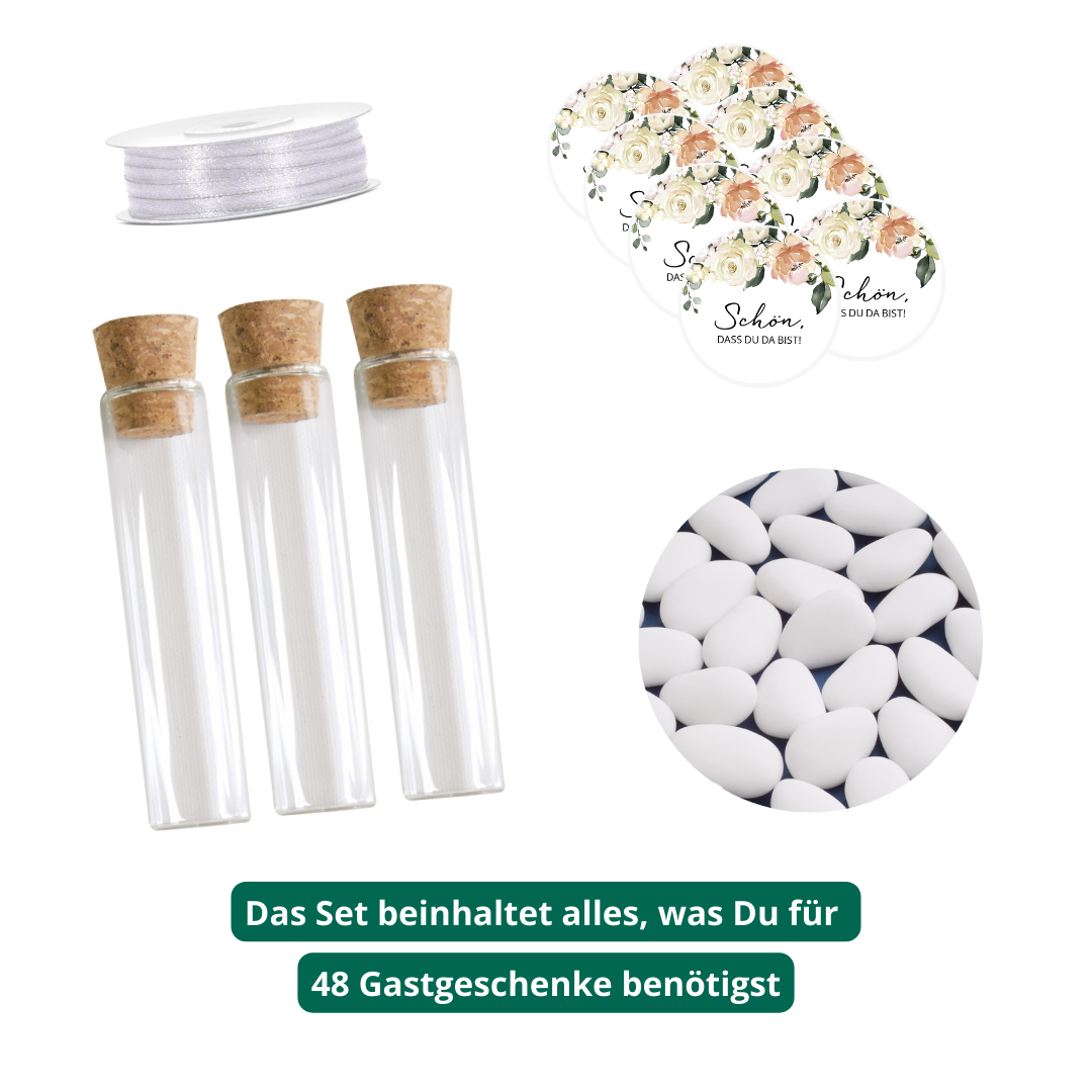 gastgeschenk zur hochzeit italienische mandeln mit 5 hochzeitsmandeln