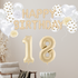 18. Geburtstag Deko beige (32-teilig)