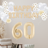 60. Geburtstag Deko beige (32-teilig)