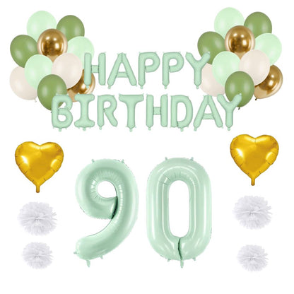 90. Geburtstag Deko I 31-teiliges Deko Set I Ja-Hochzeitsshop