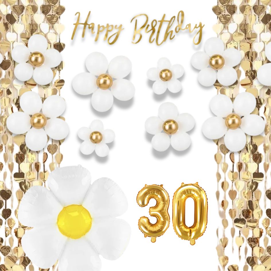 30. Geburtstag Deko Gänseblümchen (11-teilig)