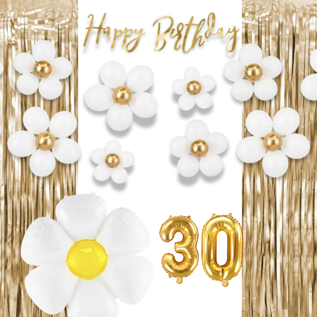30. Geburtstag Deko Gänseblümchen (11-teilig)