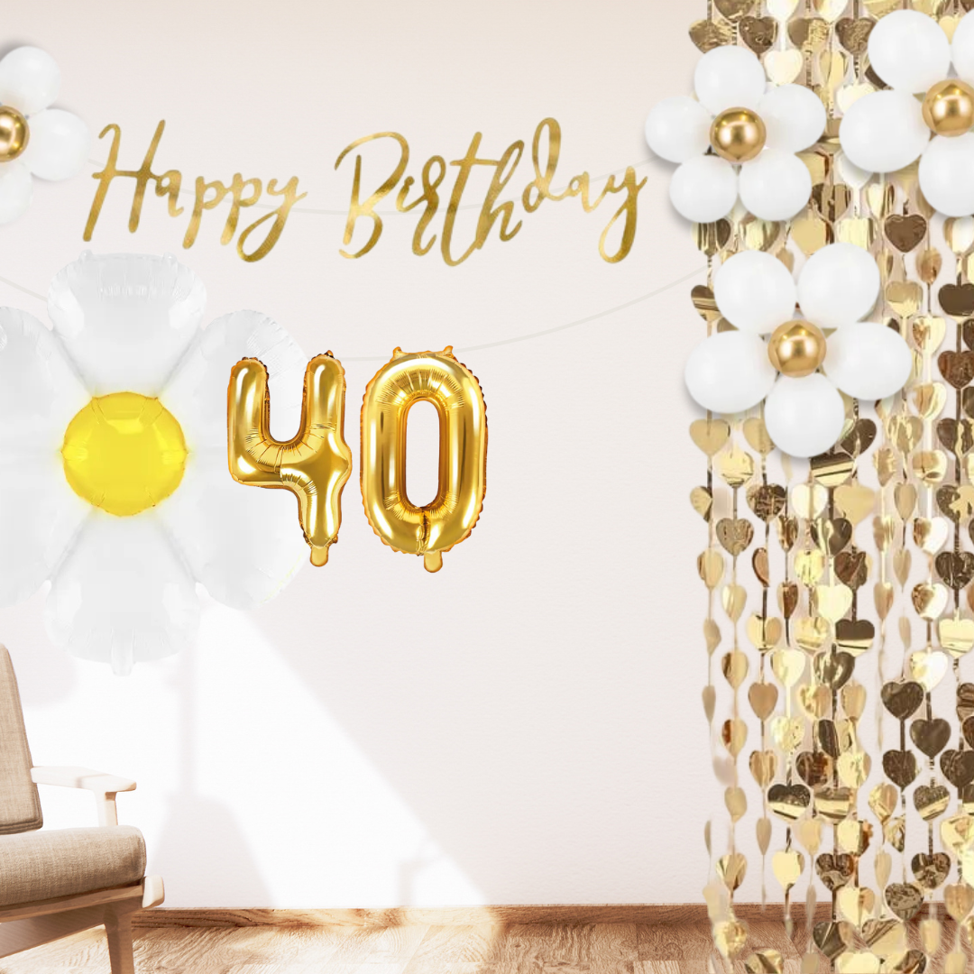 40. Geburtstag Deko Gänseblümchen (11-teilig)