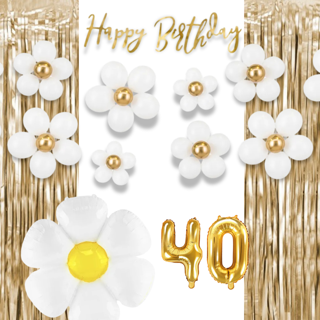 40. Geburtstag Deko Gänseblümchen (11-teilig)