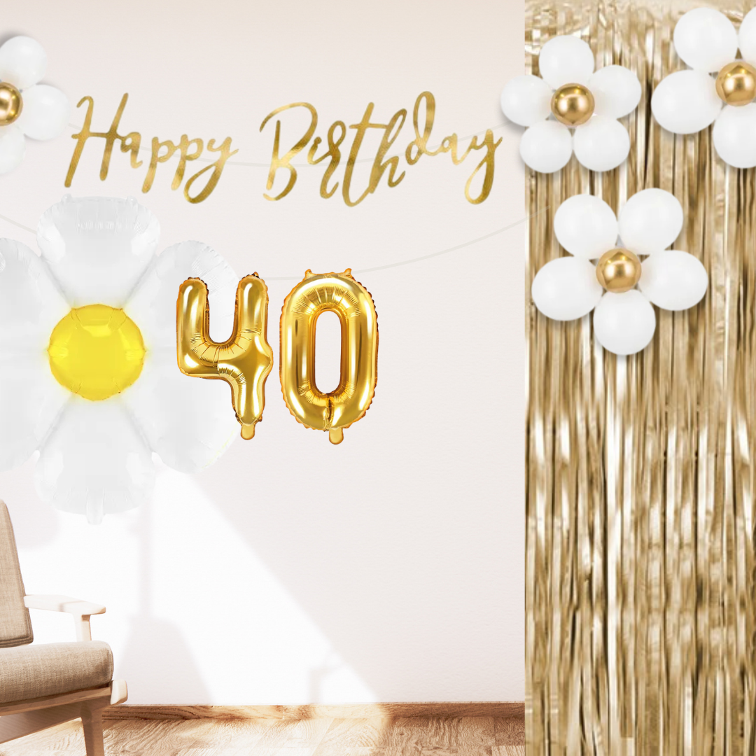 40. Geburtstag Deko Gänseblümchen (11-teilig)