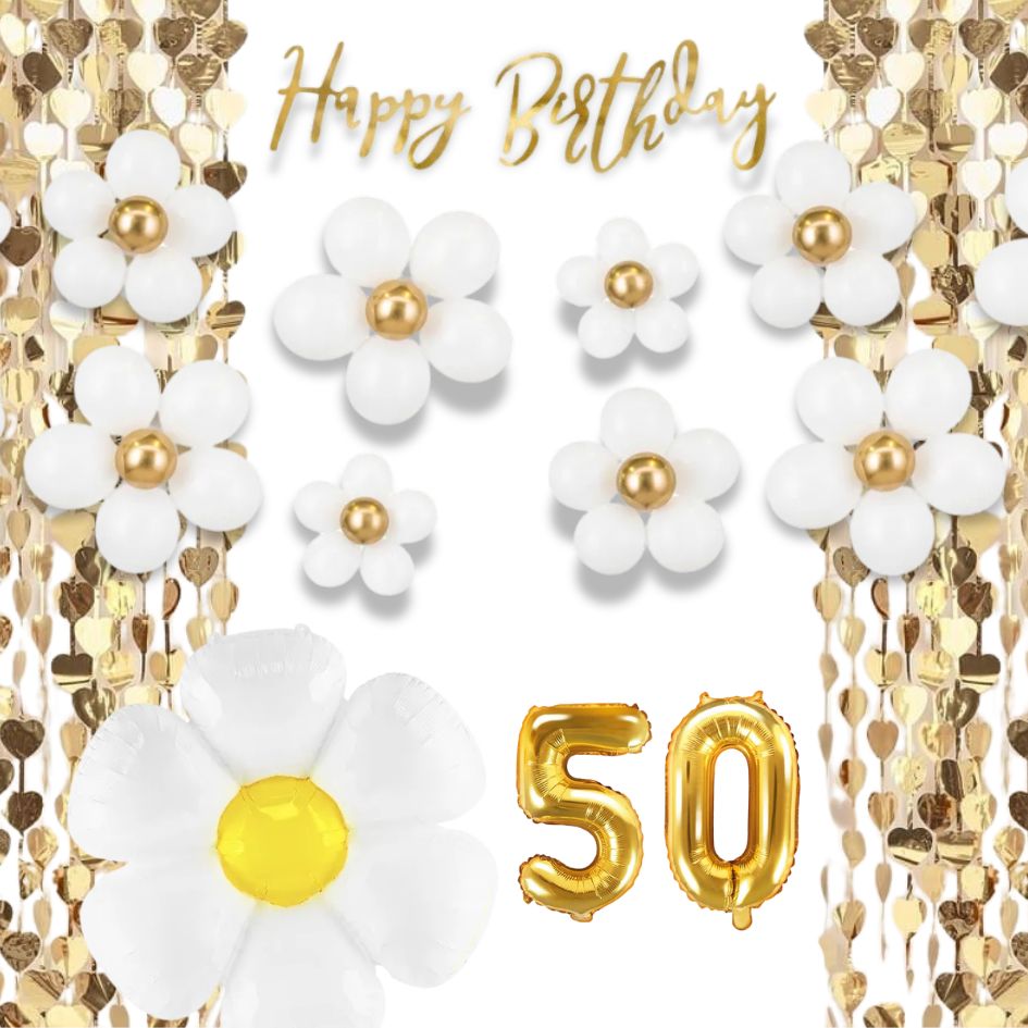 50. Geburtstag Deko Gänseblümchen (11-teilig)