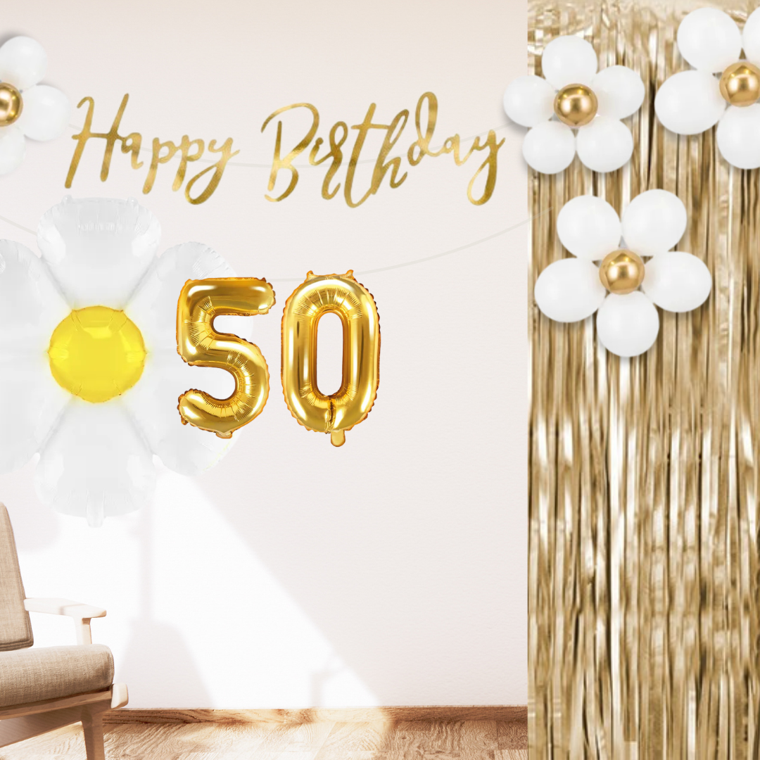50. Geburtstag Deko Gänseblümchen (11-teilig)