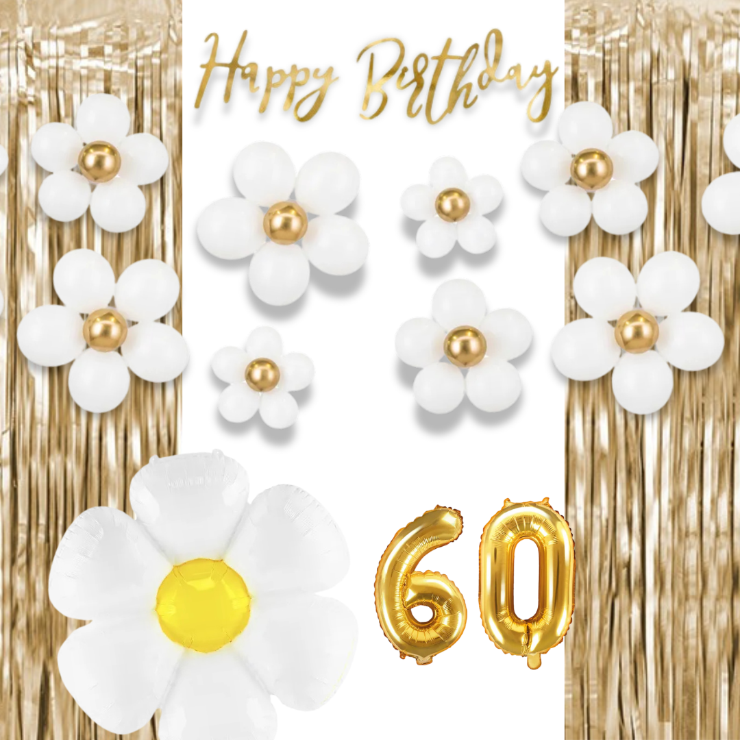 60. Geburtstag Deko I 11-teiliges Deko Set Blumen I Ja-Hochzeitsshop