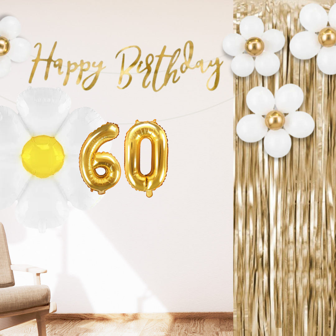 60. Geburtstag Deko Gänseblümchen (11-teilig)