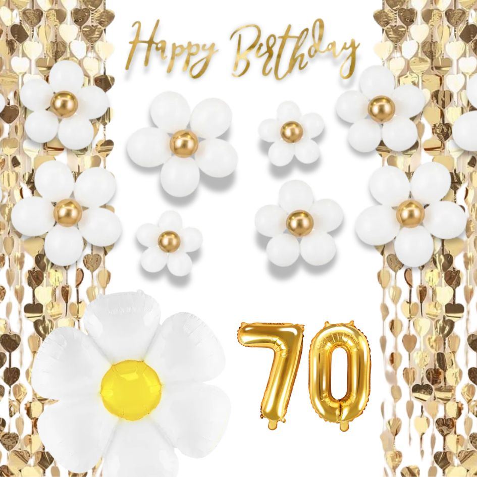 70. Geburtstag Deko Gänseblümchen (11-teilig)