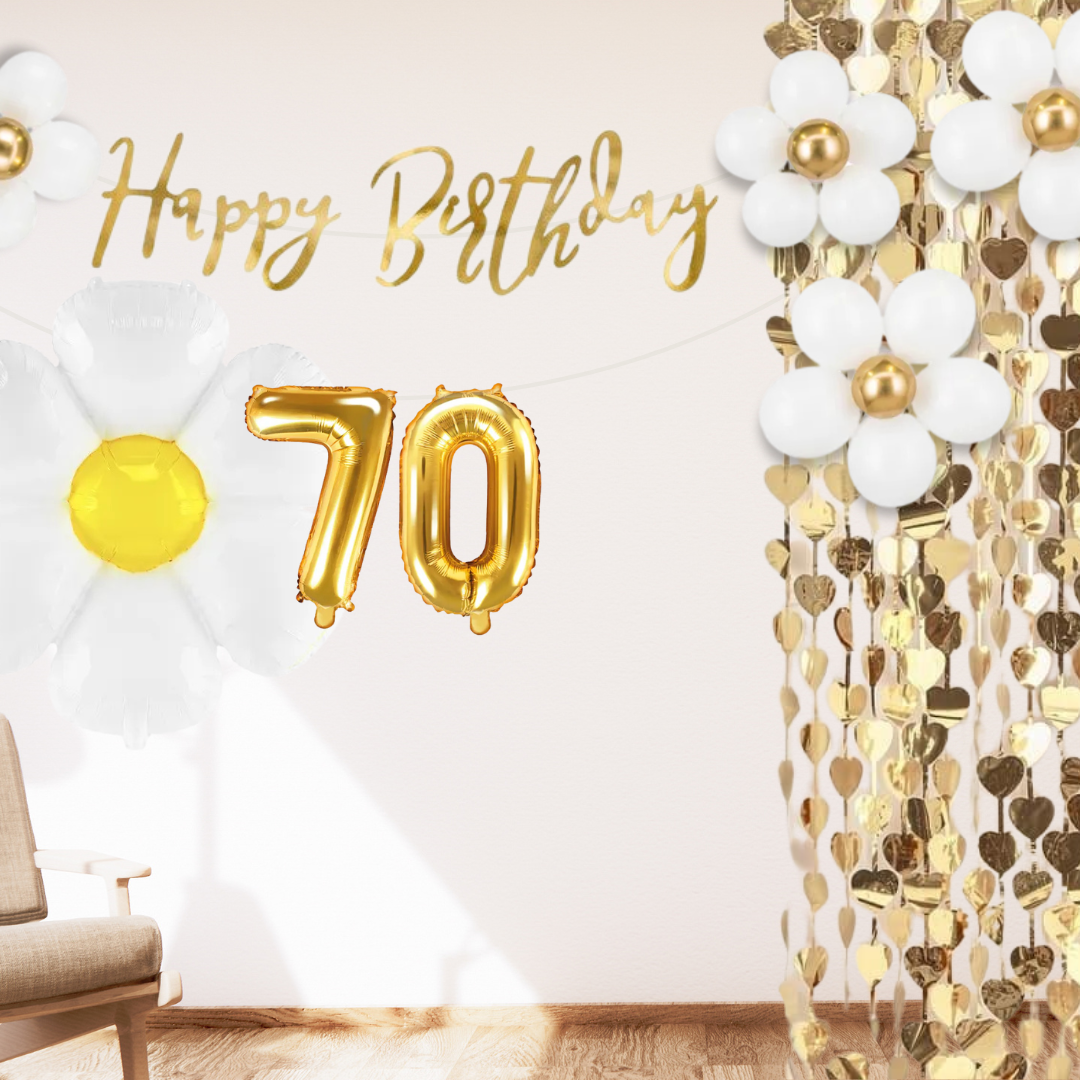 70. Geburtstag Deko Gänseblümchen (11-teilig)