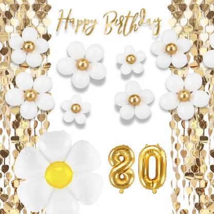 80. Geburtstag Deko Gänseblümchen (11-teilig)