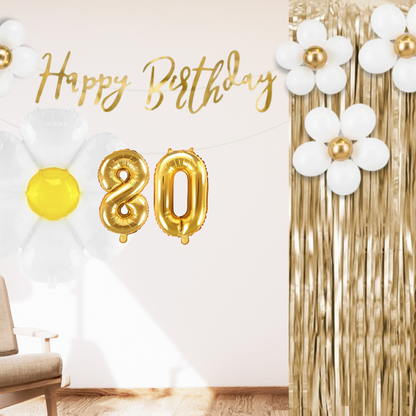 80. Geburtstag Deko Gänseblümchen (11-teilig)