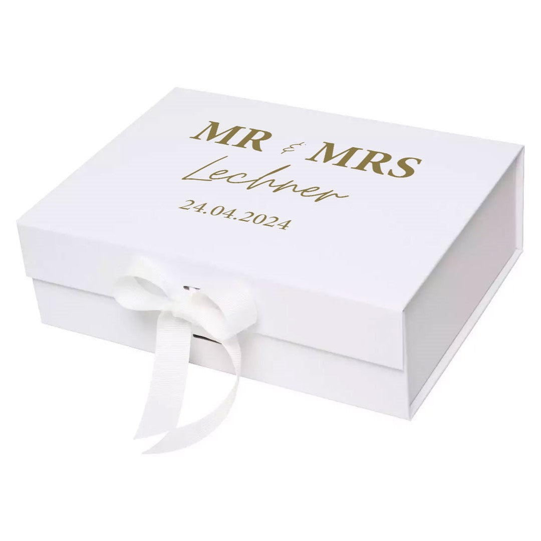 geschenk hochzeit geschenkbox mit nachname